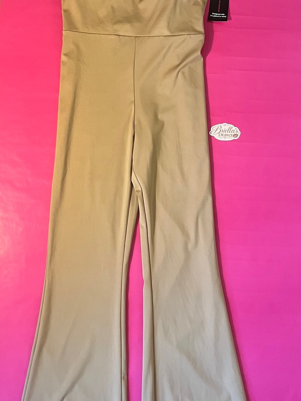 No Boundaries Tan Wide-Leg Jumpsuit Bottoms